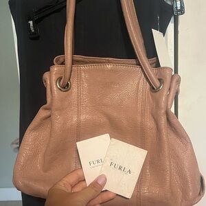 Furla Blush Leather Shoulder Bag